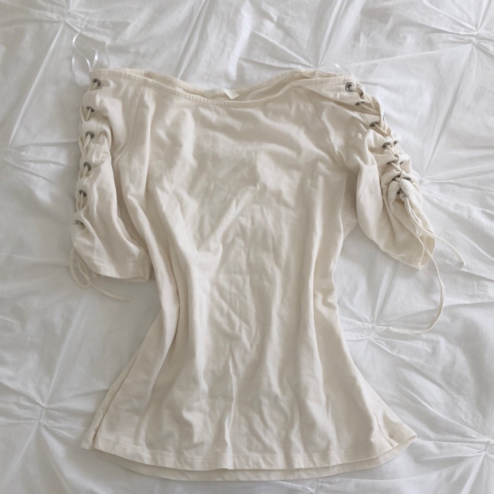 H&M Women’s Lace Up Sleeve Top